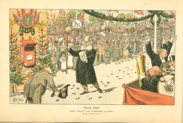 Henrik Ibsen aflevere manuskript, Blæksprutten 1892