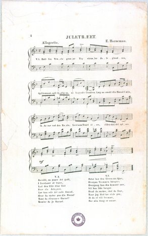 Side et af skillingstrykvisen fra 1848