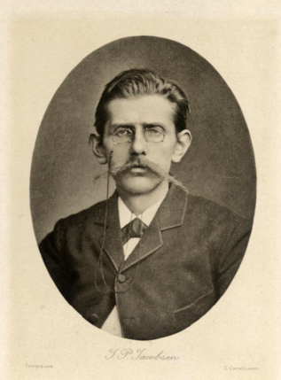 Portrætfoto af J.P. Jacobsen