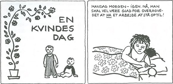 Tegneserie fra Kvinde kend din krop, 1975