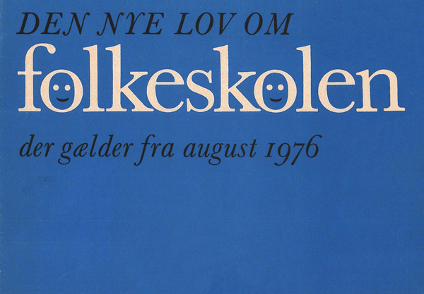 Den blå pjece fra 1976 om den nye lov om folkeskolen