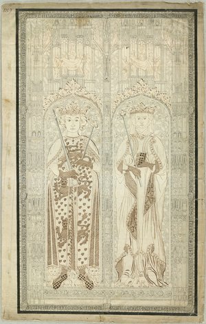 Gravplade for Erik Menved og dronning Ingeborg i Sankt Bendts Kirke i Ringsted