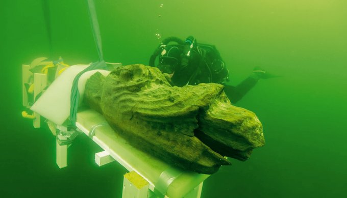 In 2015, divers from the National Museum of Denmark recovered this figurehead from the war ship Gribshunden