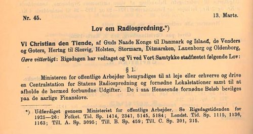 Lov om radiospredning