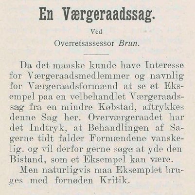 Første side af vejledningen
