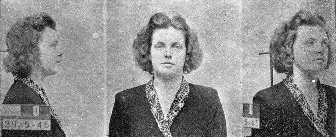 Fængselsportræt af Grethe Bartram