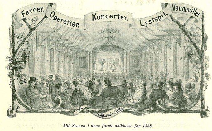 Frederiksbergs Morskabsteaters interiør og gæster.