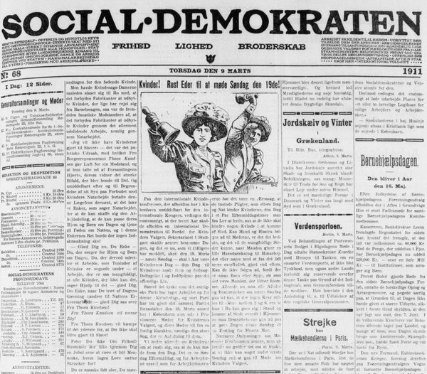 Forsiden af Social-Demokraten