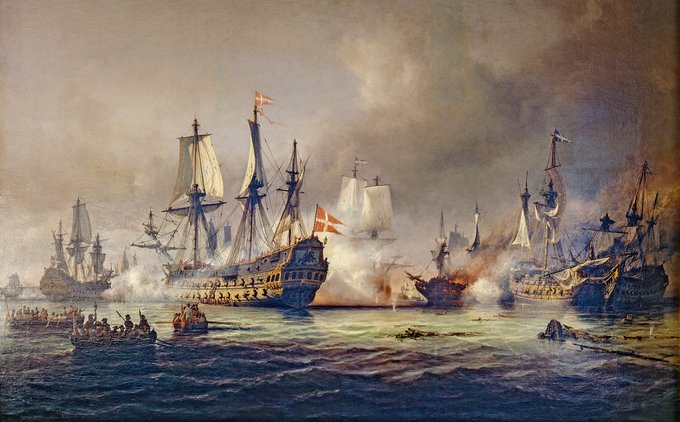 Sea battle of Køge Bay on 1 July 1677