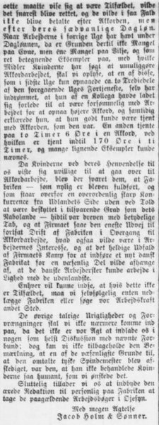 Udklip af artiklen i Social-Demokraten, 23. september 1896