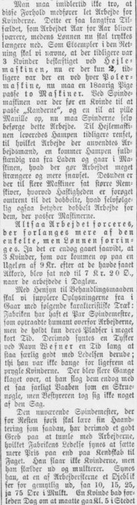 Udklip af artiklen i Social-Demokraten, 18. september 1896