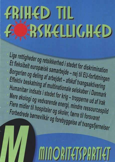 Forsiden af partiprogrammet