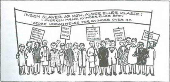 Tegneserie fra Kvinde kend din krop, 1975