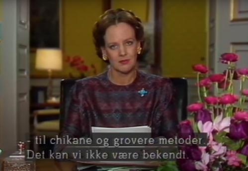 Udklip fra Dronning Margrethes nytårstale