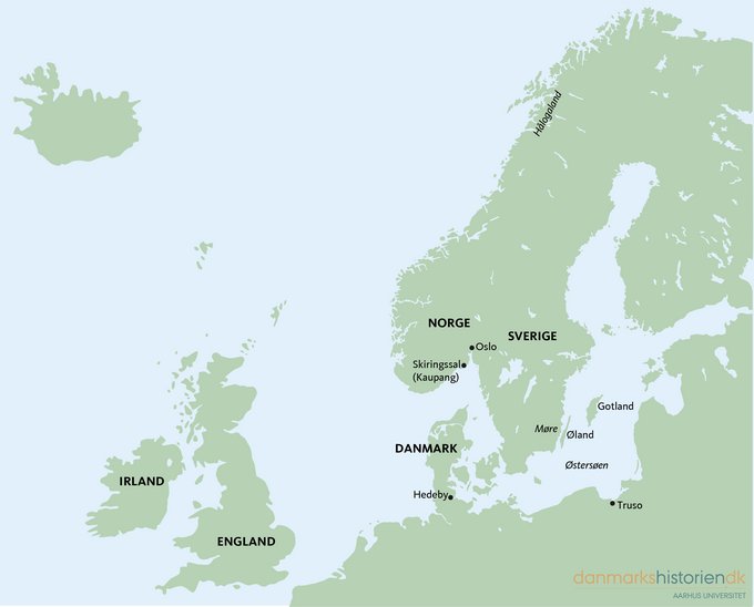 Kort over lokationerne beskrevet i rejsebeskrivelsen
