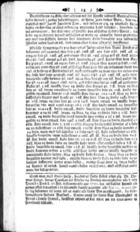 Annonce for Hans Finchs butik, 1749