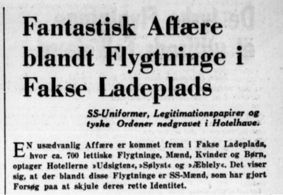 Udklip af avisartiklen i Social-Demokraten den 21. februar 1946