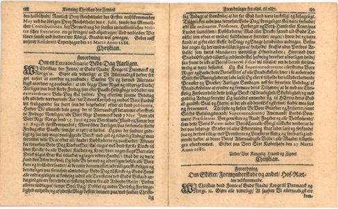 Bededagsforordningen, 1686