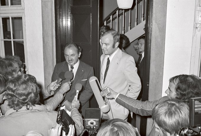 Anker Jørgensen og Henning Christophersen