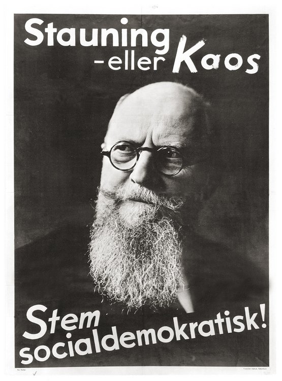 ‘Stauning or chaos’: election poster for the Social Democrat Party from 1935