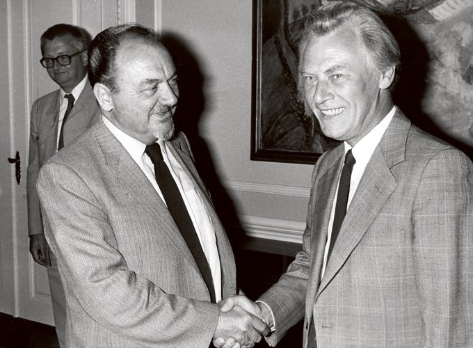 Anker Jørgensen og Poul Schlüter