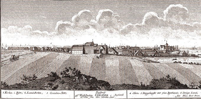Kobberstik af Korsør fra 1799