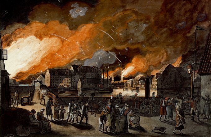 The bombardment of Copenhagen on the night of 4 September 1807