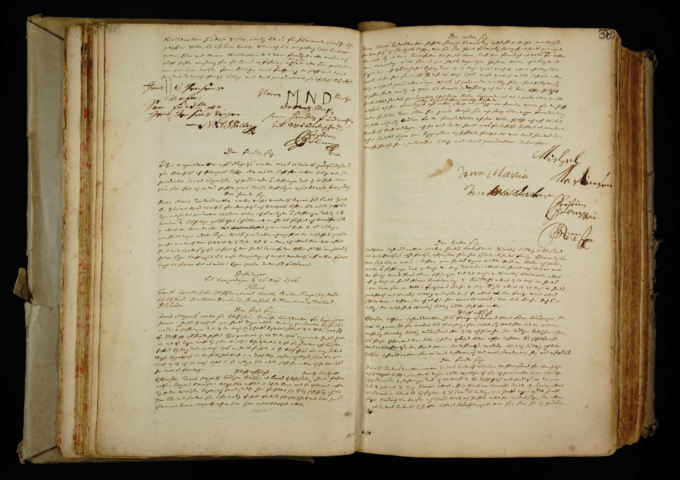 Side fra retsprotokol fra Tamperetten i 1706