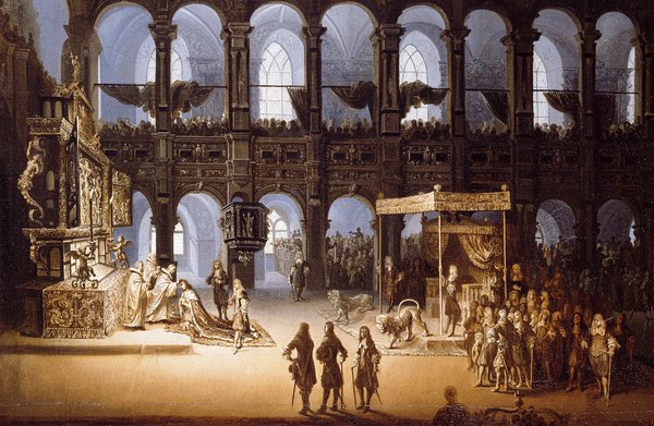 Frederik 5.s salving i Frederiksborg Slotskirke