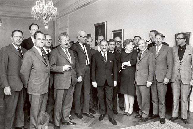 Ministeriet Anker Jørgensen I samlet i Statsministeriet den 6. oktober 1972