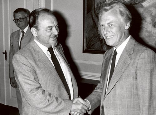 Anker Jørgensen og Poul Schlüter