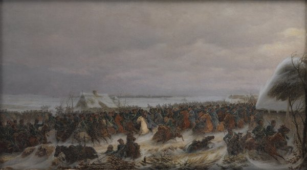 Maleri af Affæren ved Vorbasse