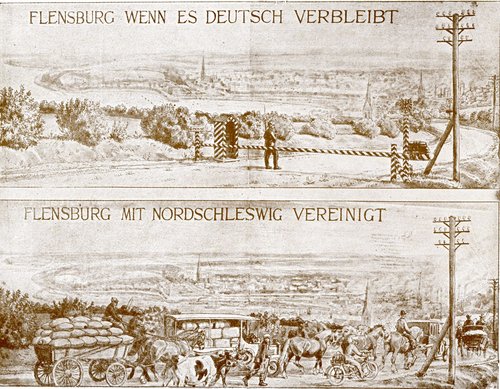 Dansksindet tysksproget valgplakat op til afstemningen i Mellemslesvig den 14. marts 1920 