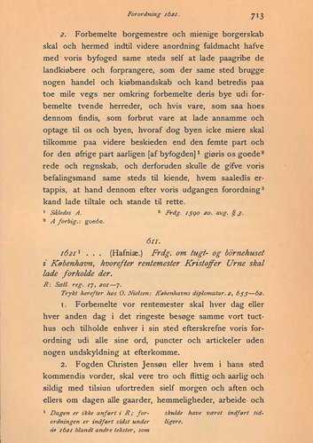 Forordningen i 'V.A. Sechers Corpus Constitutionum Daniæ'