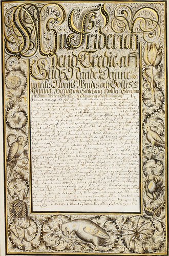 Første side af Kongeloven fra 1665