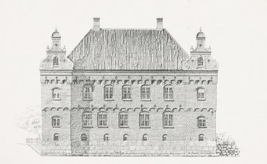 Sydfacade af Nakkebølle Herreborg