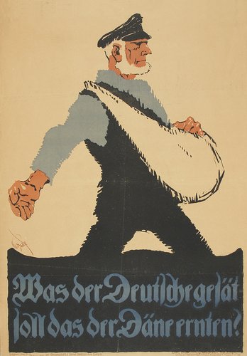 Plakat af en sædemand der spreder såsæd på sin jord