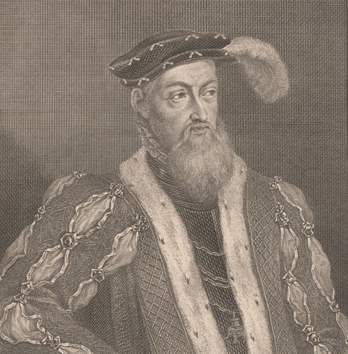 Kobberstik af Christian 3. fra 1700-tallet.