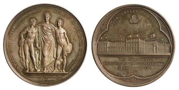 Skuemønt fra Nordiske Industri- og Kunstudstilling i København, 1872