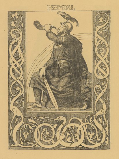 Tegning af Heimdal fra ca. 1845.