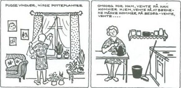 Tegneserie fra Kvinde kend din krop, 1975