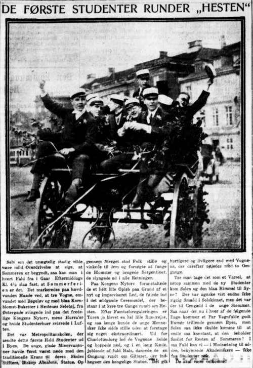 Den originale artikel i avisen København, 1923