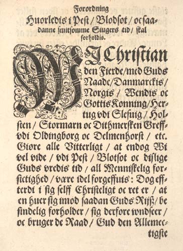 Christian 4.s pestforordning