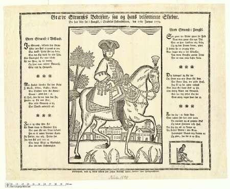Smædeblad for Grev Struensee